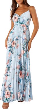 Petal & Pup Naira Floral Pleated Maxi Dress