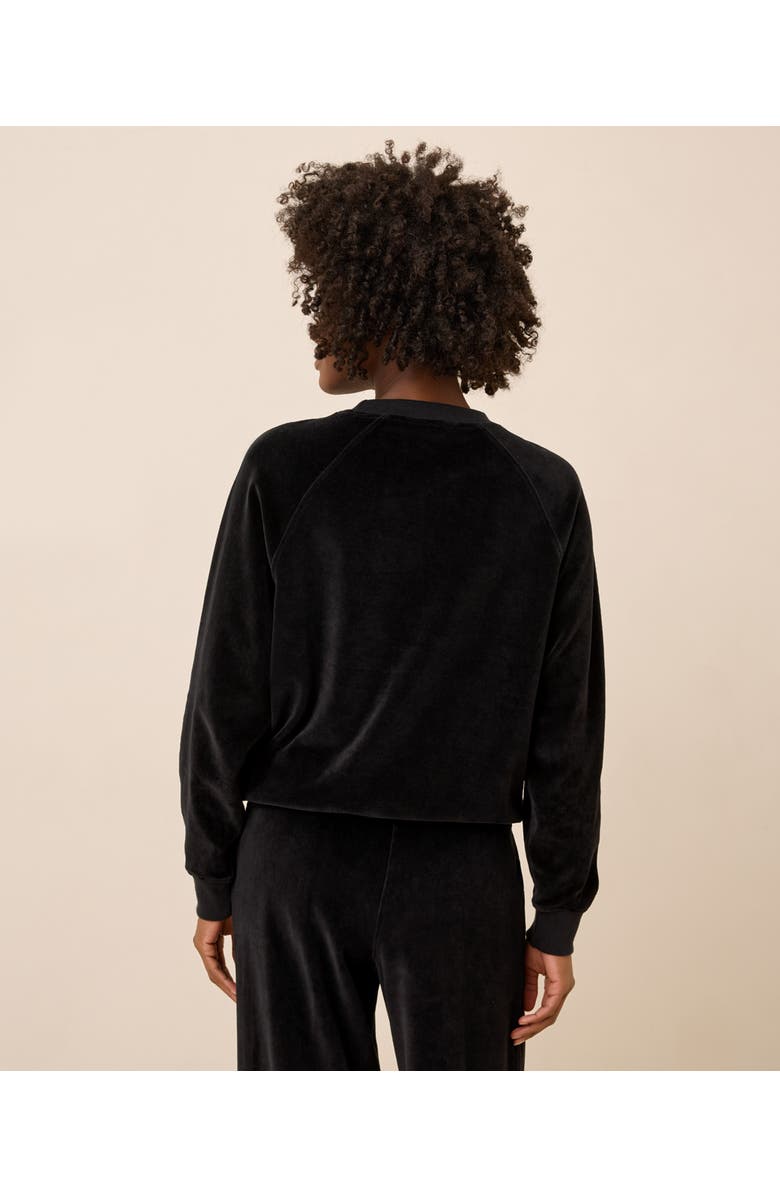 Pact Pure Velour Crew Sweatshirt, Alternate, color, Black