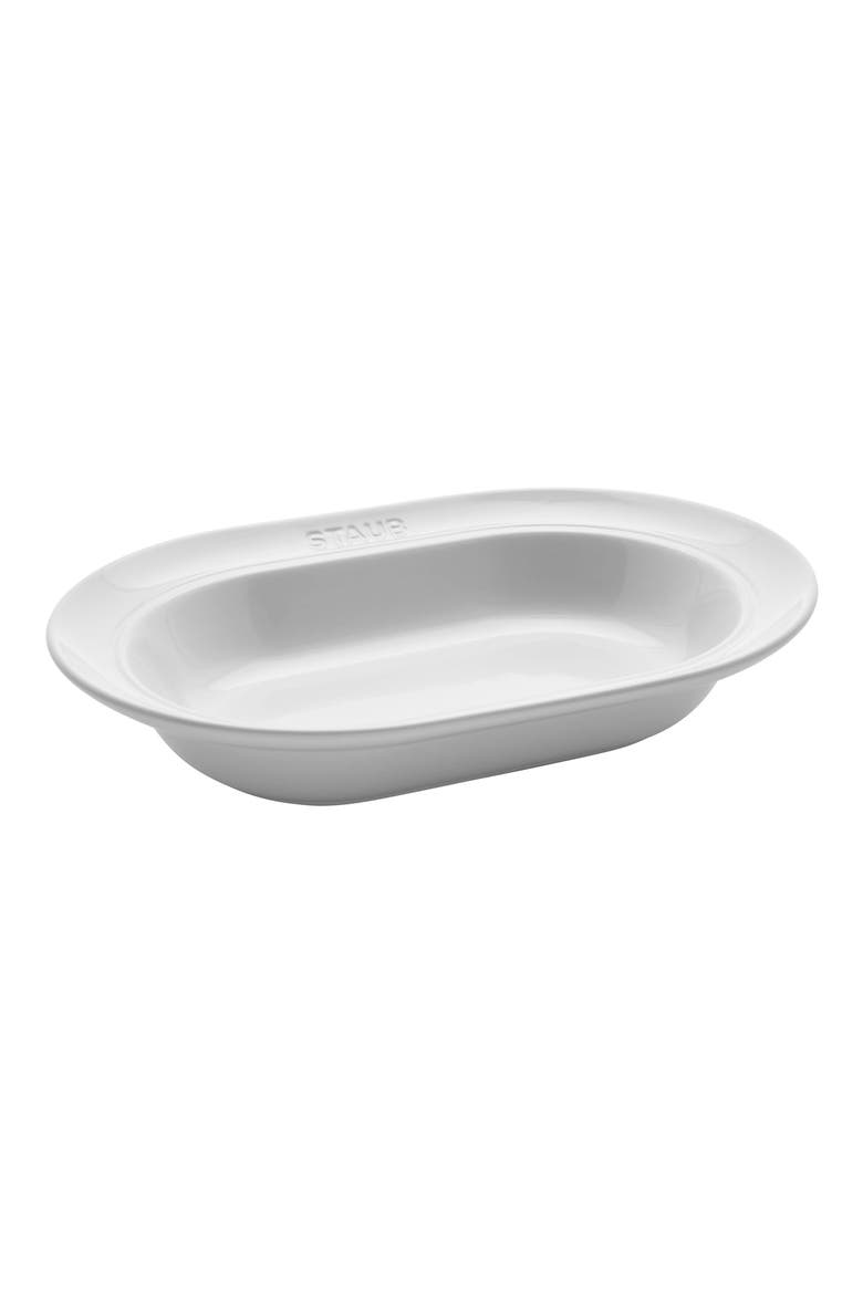 10-Inch Oval Serving Dish, Main, color, WHITE
