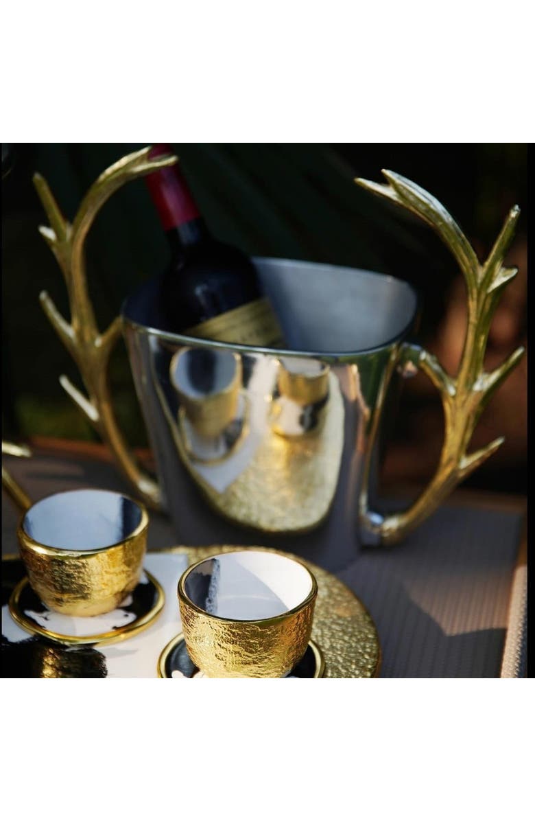 Lunares Staghorn Champagne Cooler, Alternate, color, Silver