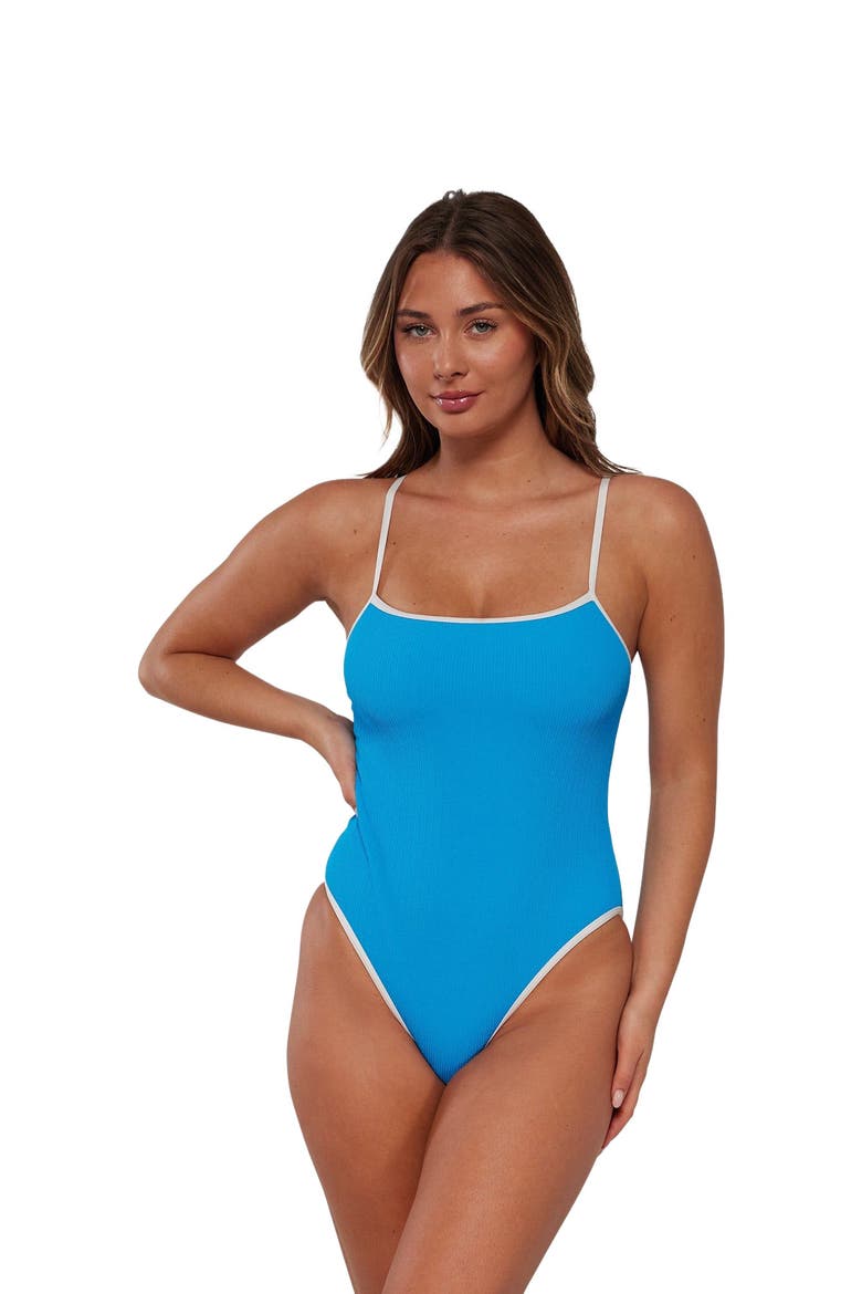 Ariel One-Piece Swimsuit, Main, color, Blueberry