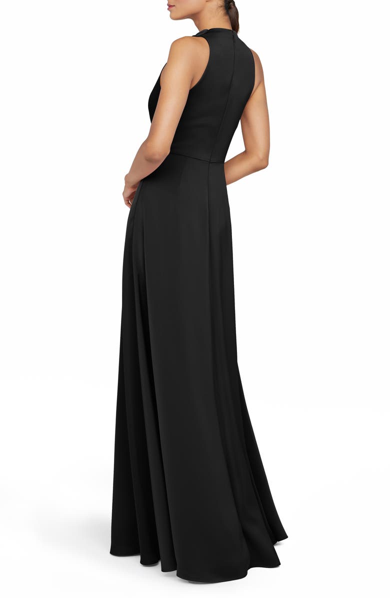 Theia Amara Cowl Neck Satin Gown, Alternate, color, 