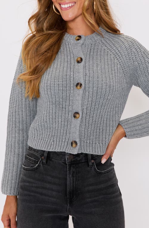 Vici Collection Aurora Crewneck Cardigan In Animal Print