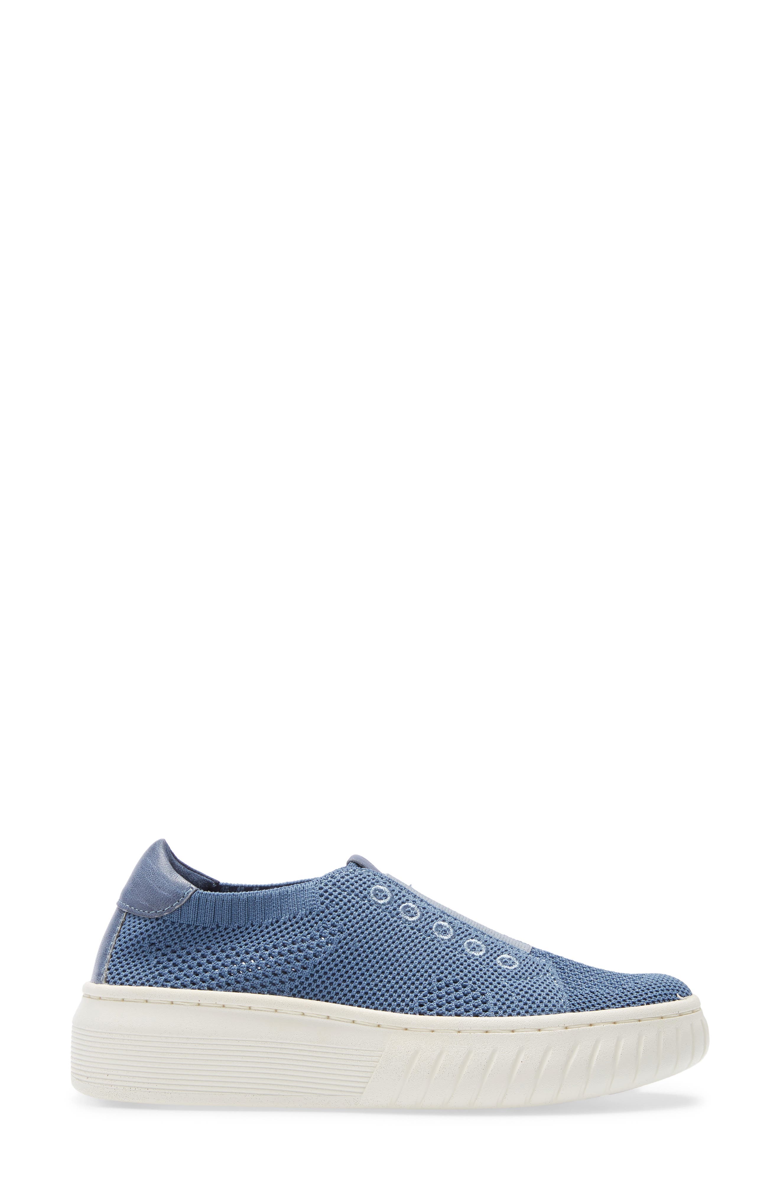Payton Knit Platform Slip-On Sneaker, Alternate, color, DENIM KNIT FABRIC