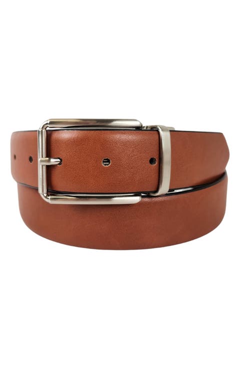 Tan/Black Reversible Leather Belt