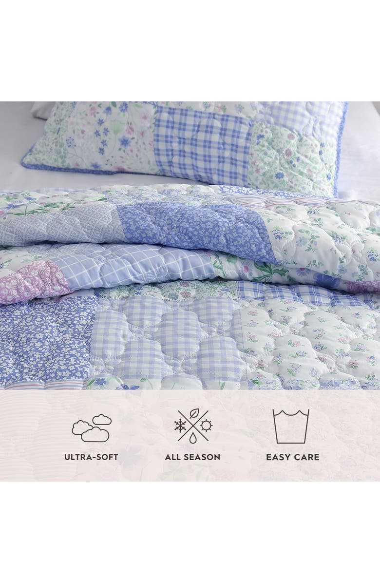 Laura Ashley Parker Patchwork Quilt Set, Alternate, color, Heather Purple