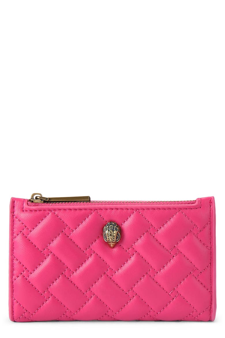 Kensington Quilted Leather Bifold Wallet, Main, color, OPEN PINK