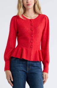 Treasure & Bond Peplum Cardigan