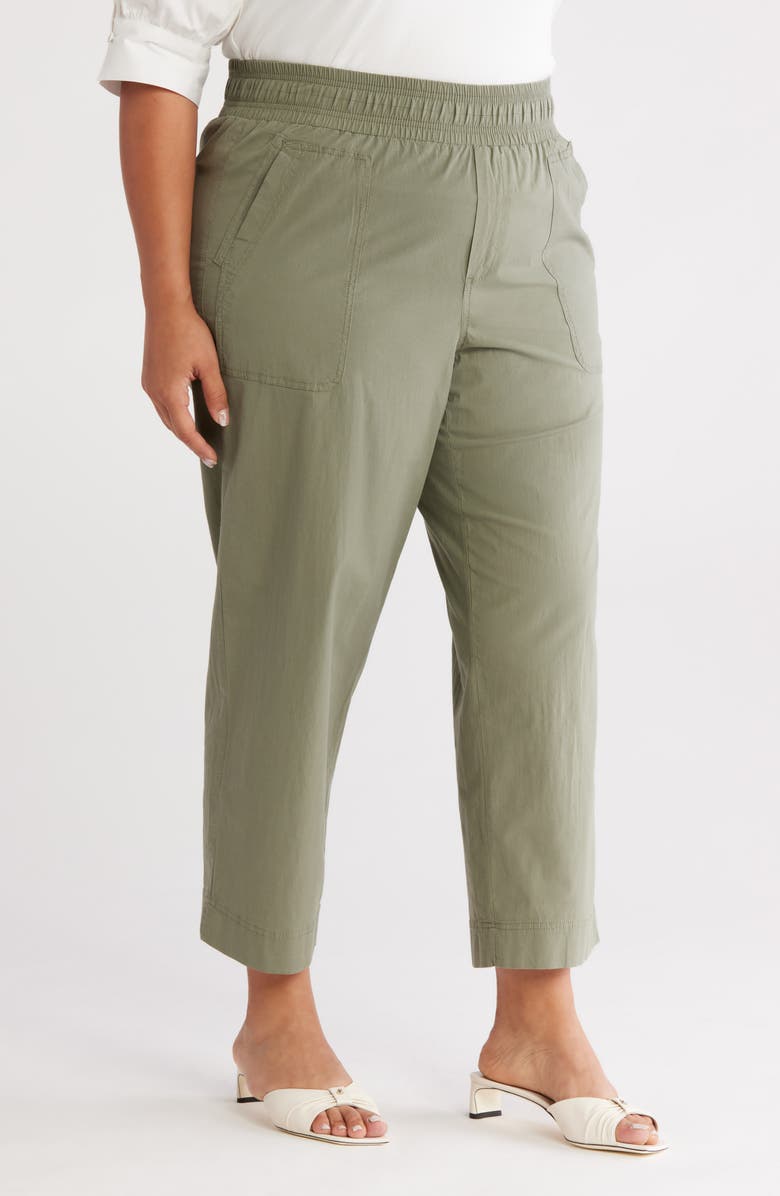 Wit & Wisdom Skyrise Patch Pocket Straight Leg Pants, Alternate, color, Lily Pad