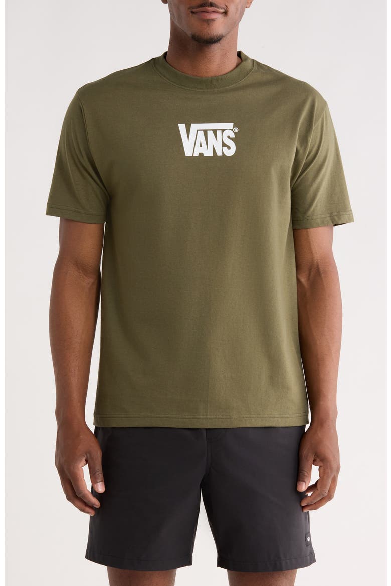 Stretch Logo Cotton Graphic T-Shirt, Main, color, MOSSY OLIVE