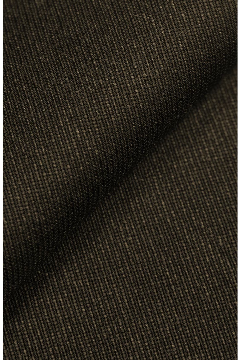 Roica Flat Front Brown Twill Dress Pants, Alternate, color, BROWN