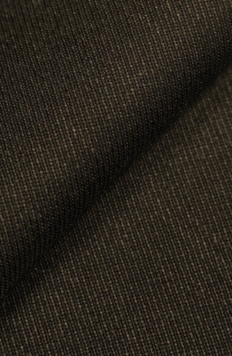 Samuelsohn Roica Flat Front Brown Twill Dress Pants, Alternate, color, Brown