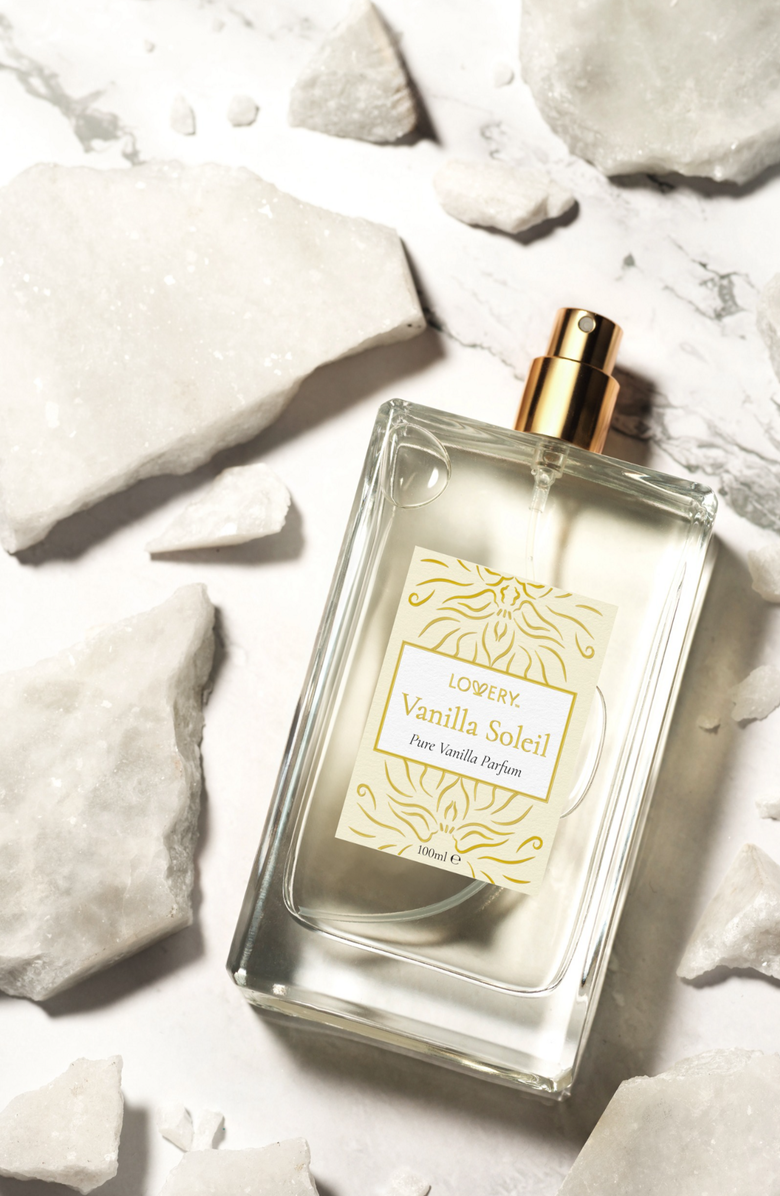 Lovery Vanilla Soleil Eau de Parfum, Made in France, 100ml, Alternate, color, Gold, Cream