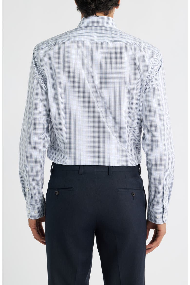 Extra Trim Fit Check Non Iron Cotton Dress Shirt, Alternate, color, LILAC RAMOS PLAID