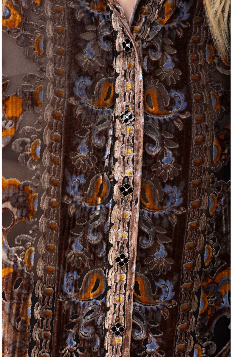 Hale Bob Kaiya Burnout Top, Alternate, color, Black