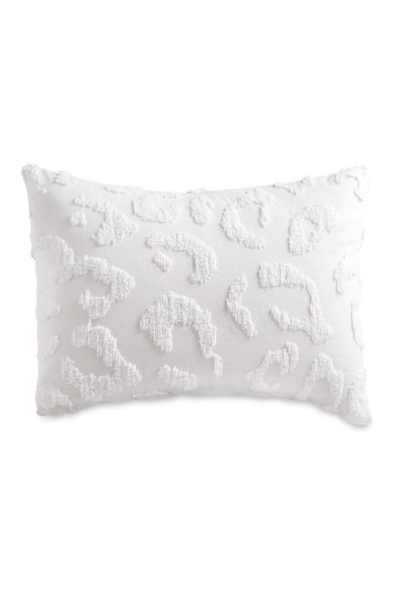 Chenille Leopard Comforter & Sham Set, Alternate, color, WHITE