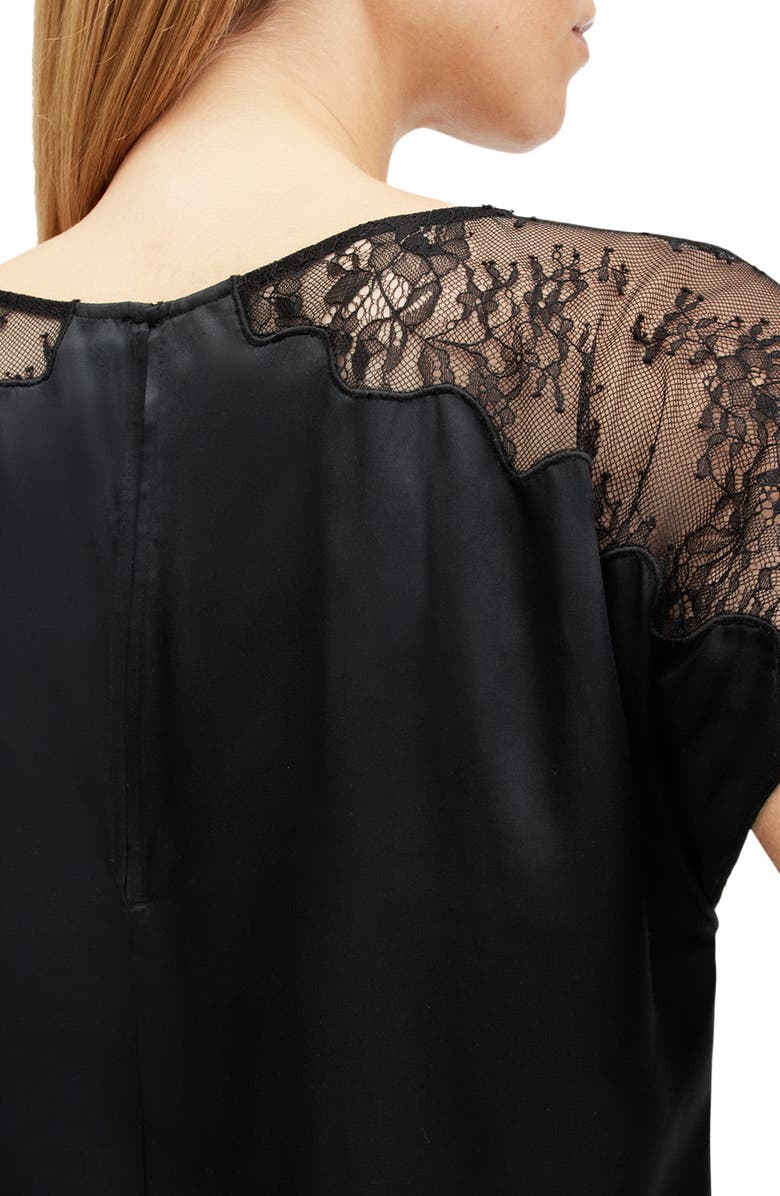 AllSaints Mari Short Sleeve Jumpsuit, Alternate, color, Black