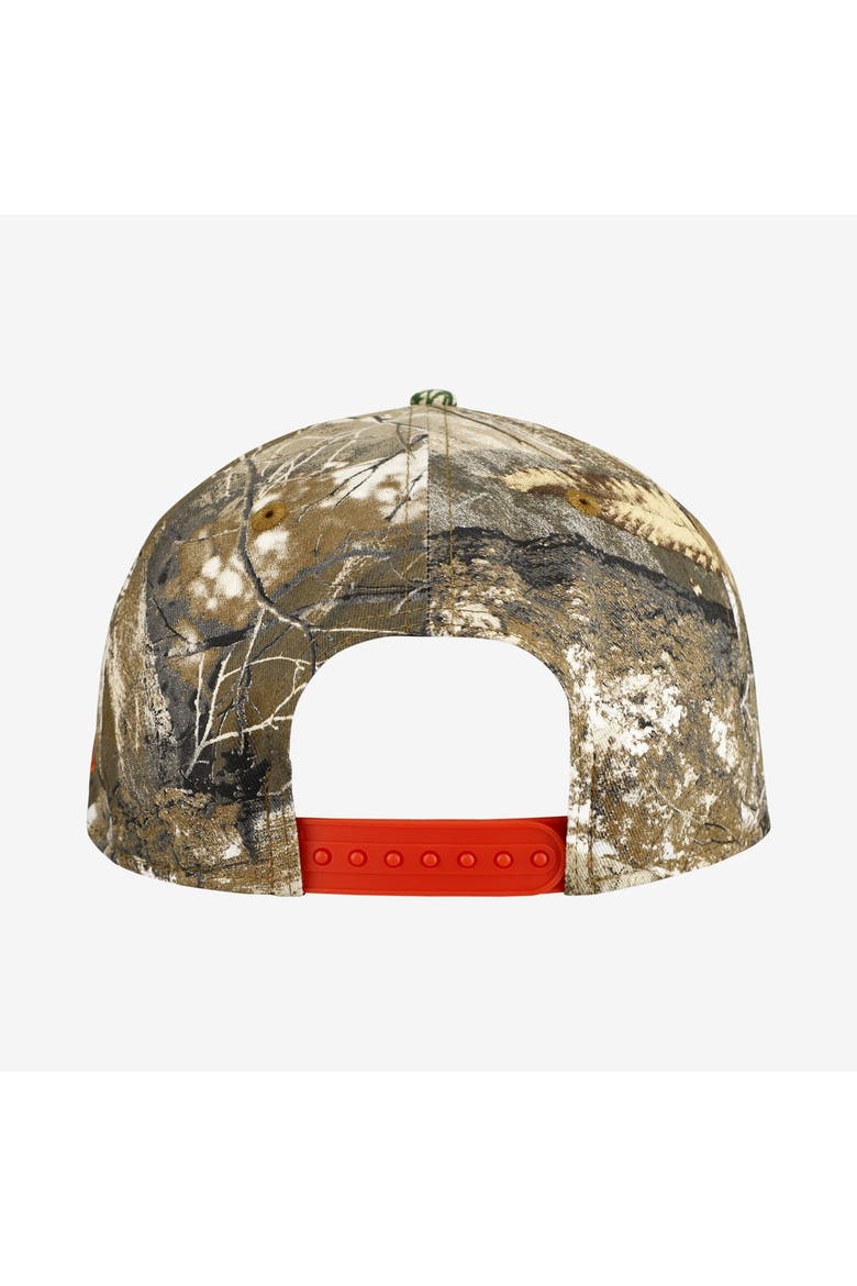 Men's New Era Camo Baltimore Orioles Realtree Orange Pop 9FIFTY Snapback Hat, Alternate, color, Camo