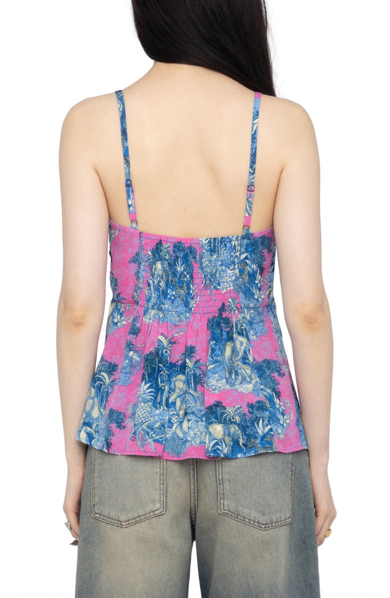 Zadig & Voltaire Cippie Wild Jungle Print Crepe Camisole, Alternate, color, Lady