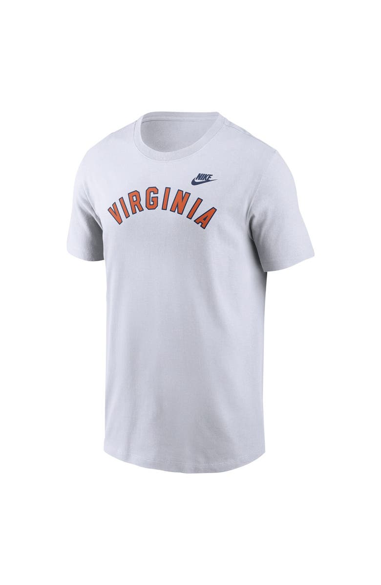 Nike Men's Nike White Virginia Cavaliers Vintage Arch Block Wordmark Core T-Shirt, Alternate, color, 