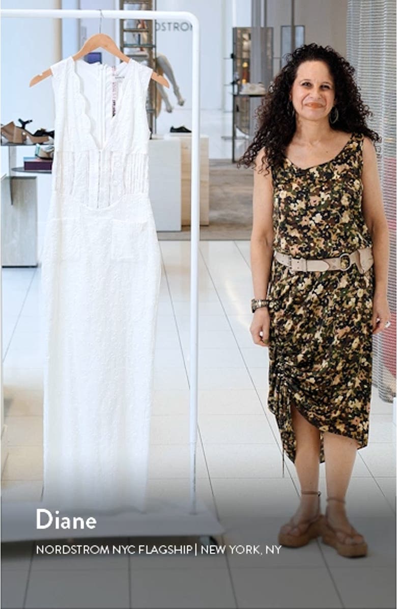 Sophina Embroidered Plunge Neck Bustier Dress, sales video thumbnail