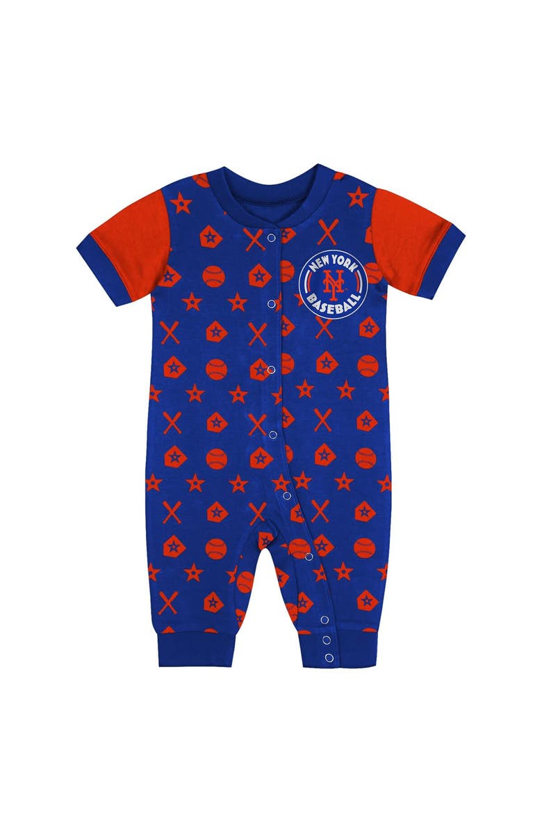 Outerstuff Newborn  Royal New York Mets Hard 90 Coveralls, Alternate, color, 
