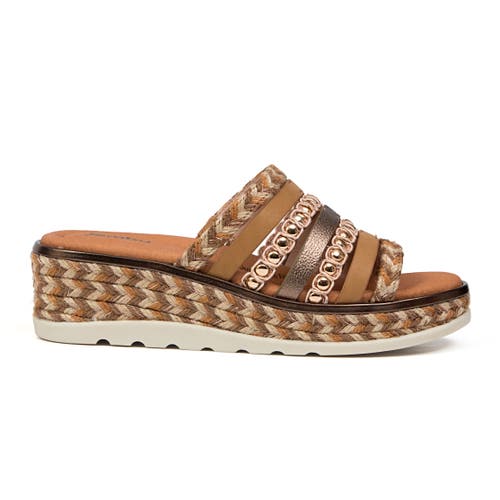 Jambu Dahlia Wedge Sandal In Tan Multi