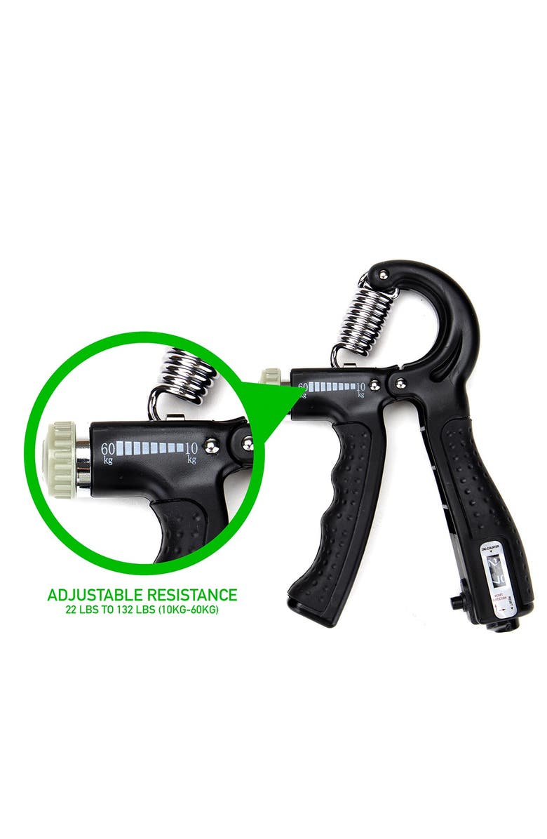 MIND READER Adjustable 22-132 lbs Hand Grip Strengthener with Counter, Alternate, color, 