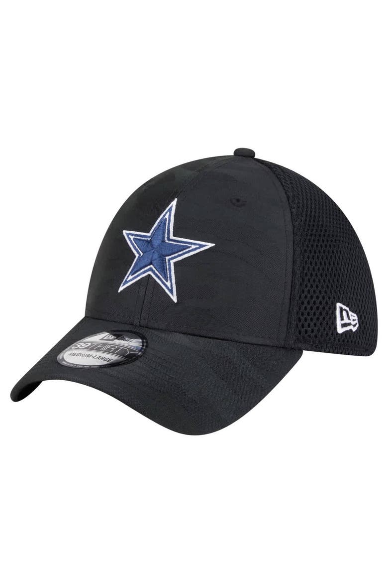 Men's New Era Black Dallas Cowboys Active Camo 39THIRTY Flex Hat, Main, color, Black