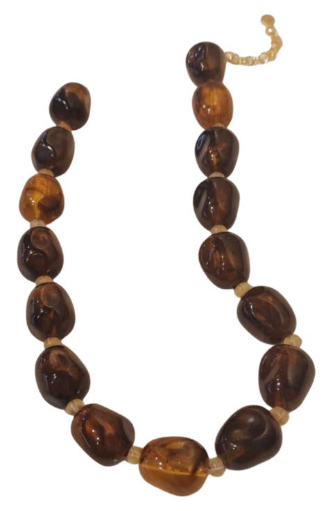 Amber Glow Beaded Necklace