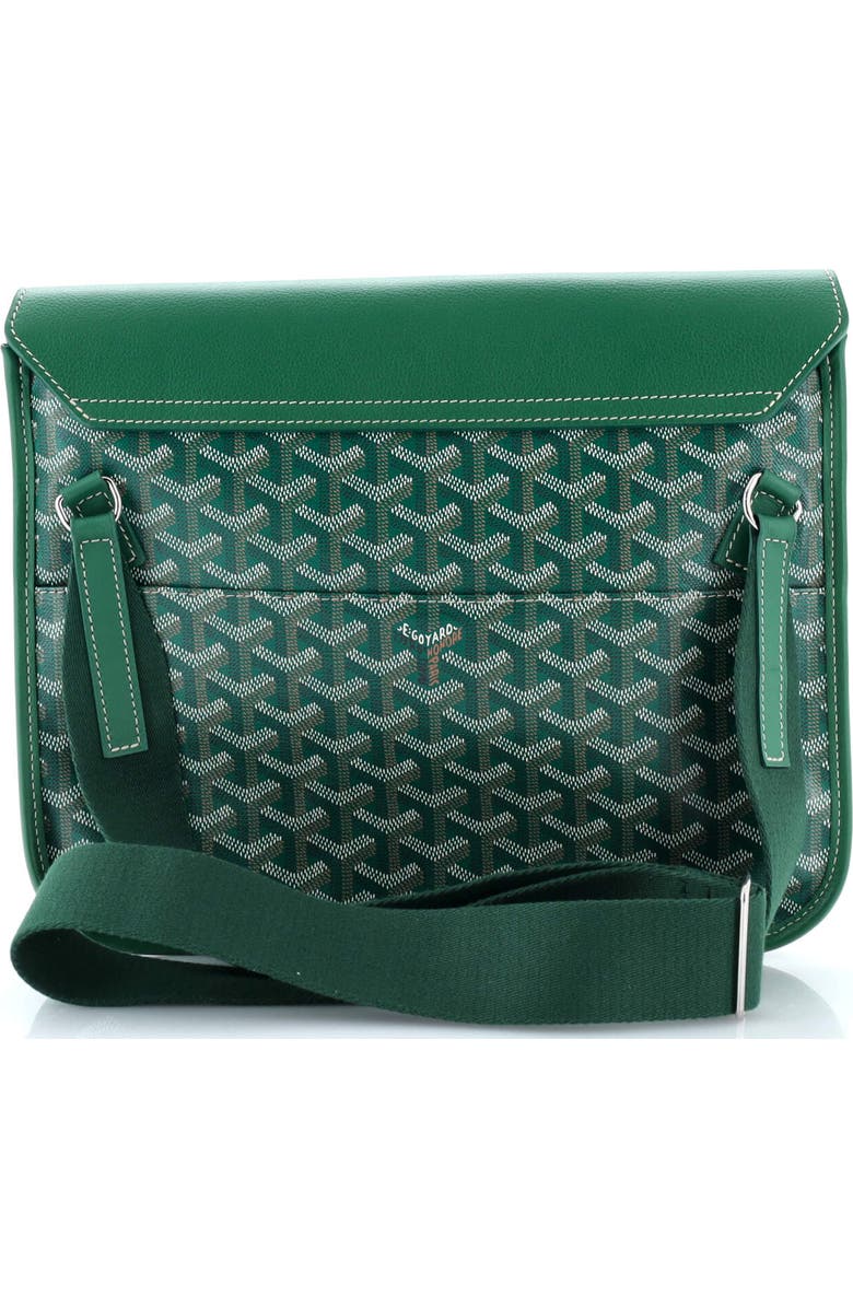 Pre-Owned Goyard Coursier Messenger Bag Coated Canvas and Leather, Alternate, color, Green