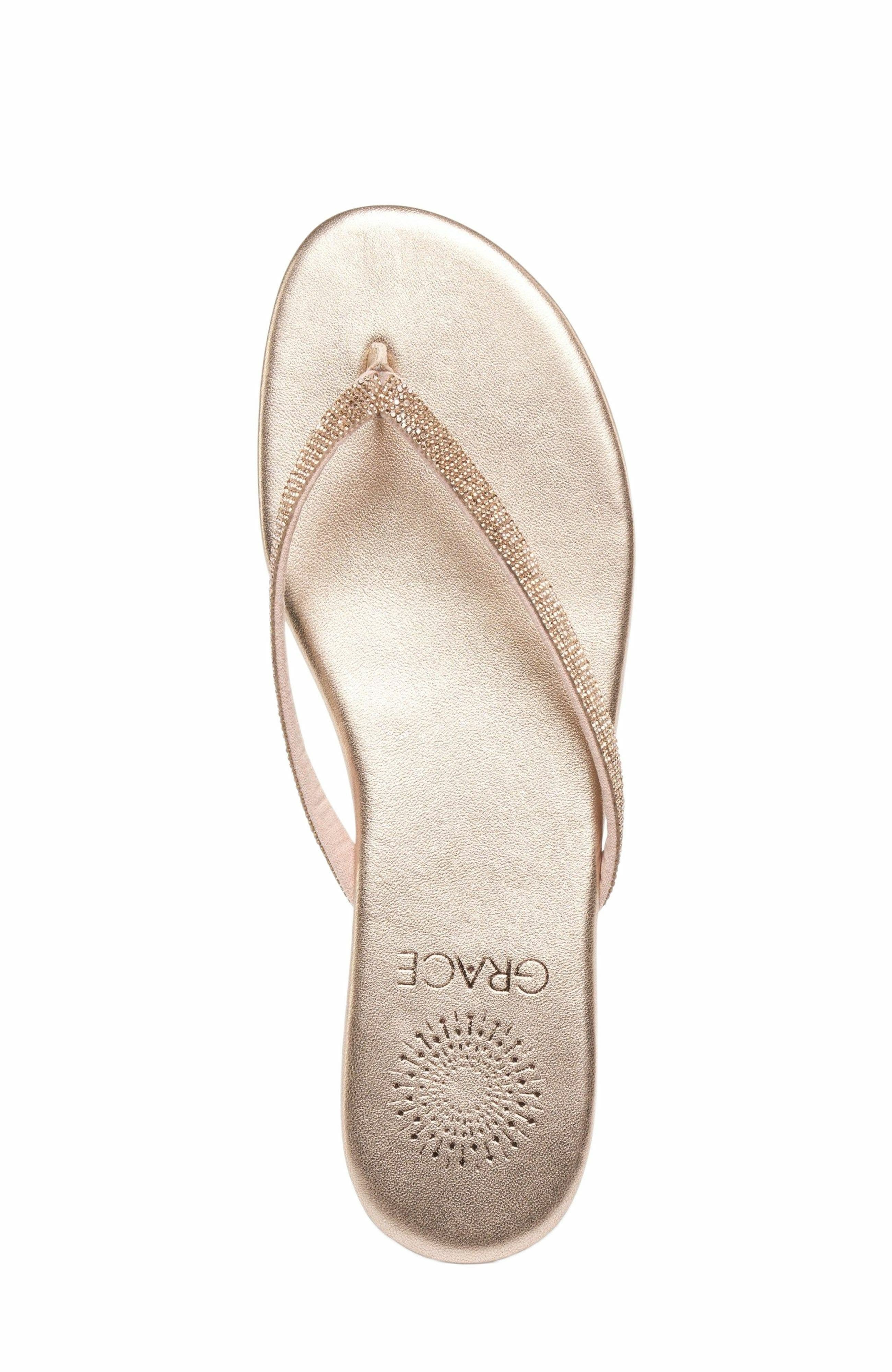 Sunset Flip-Flop Sandal, Alternate, color, CHAMPAGNE