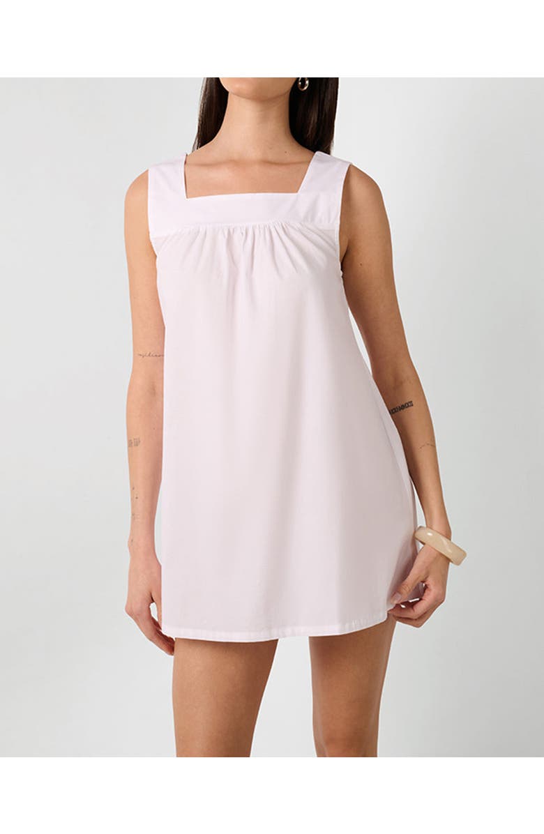 WeWoreWhat Square Neck Babydoll Mini Dress, Alternate, color,