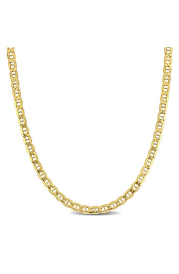 Delmar Mariner Link Chain Necklace In Brown