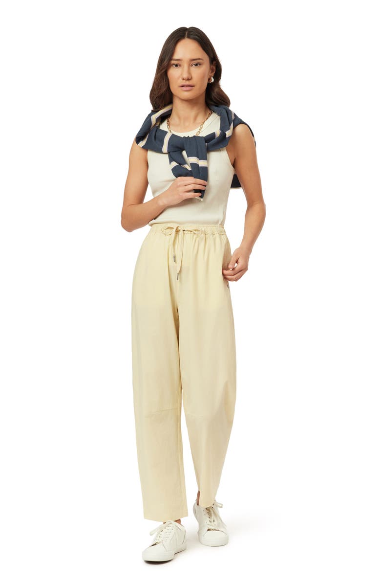 Scotch & Soda Barrel Leg Cotton Drawstring Pants, Alternate, color, Chino Green