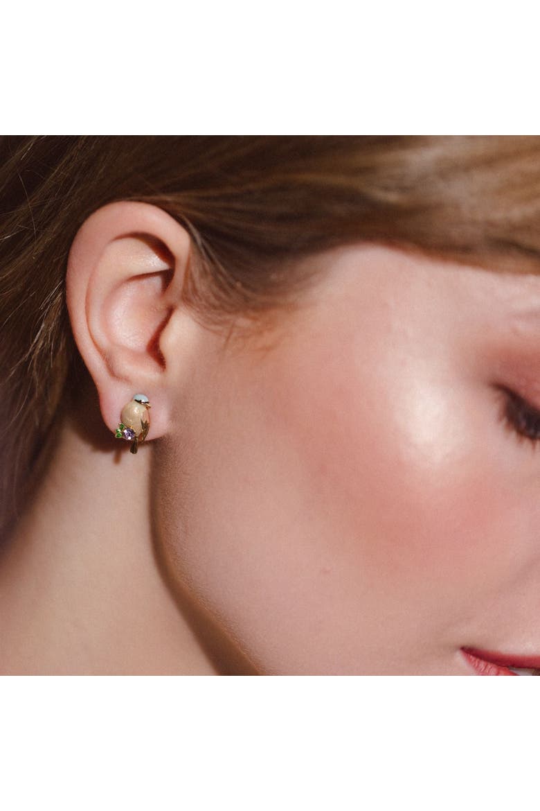 Goldcrest & Coal Tit Duet - Mismatched Earstuds, Alternate, color, Goldcrest and Coal