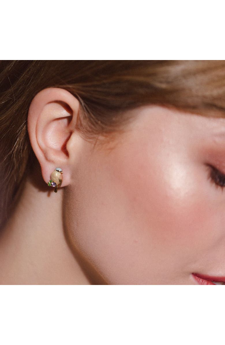 Bill Skinner Studio Goldcrest & Coal Tit Duet - Mismatched Earstuds, Alternate, color, Goldcrest And Coal