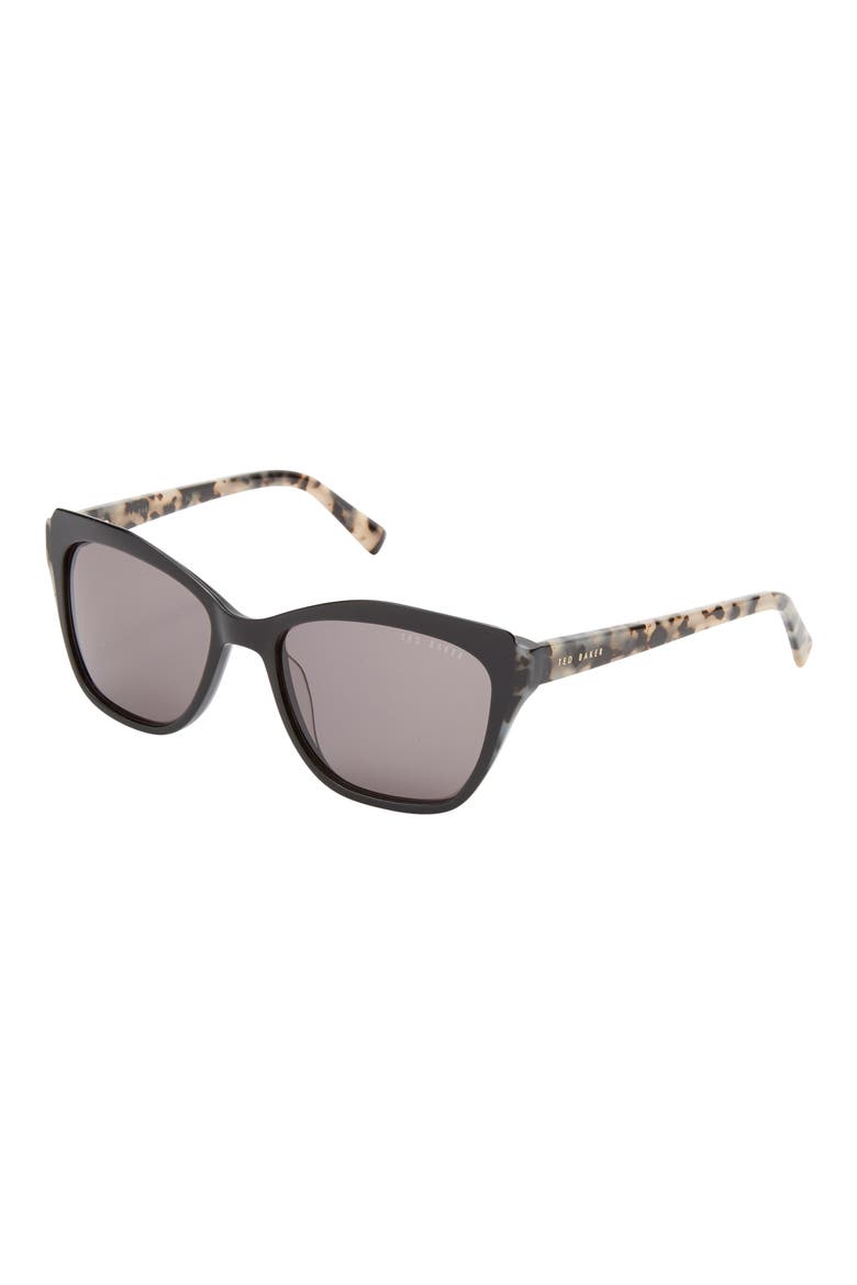 55mm Cat Eye Sunglasses, Alternate, color, BLACK
