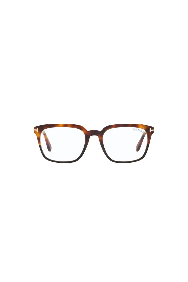 53mm Square optical glasses, Alternate, color, Brown