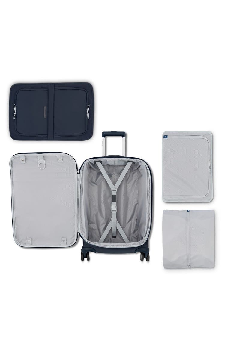 Elevation Softside 22" Carry On Expandable Spinner Luggage, Alternate, color, Midnight Blue