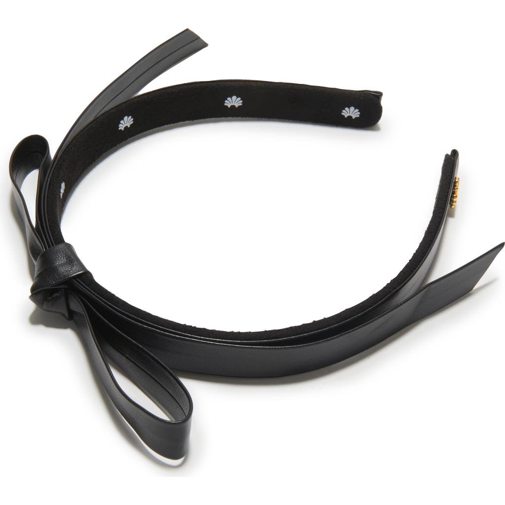 Lele Sadoughi Bardot Faux Leather Headband In Black