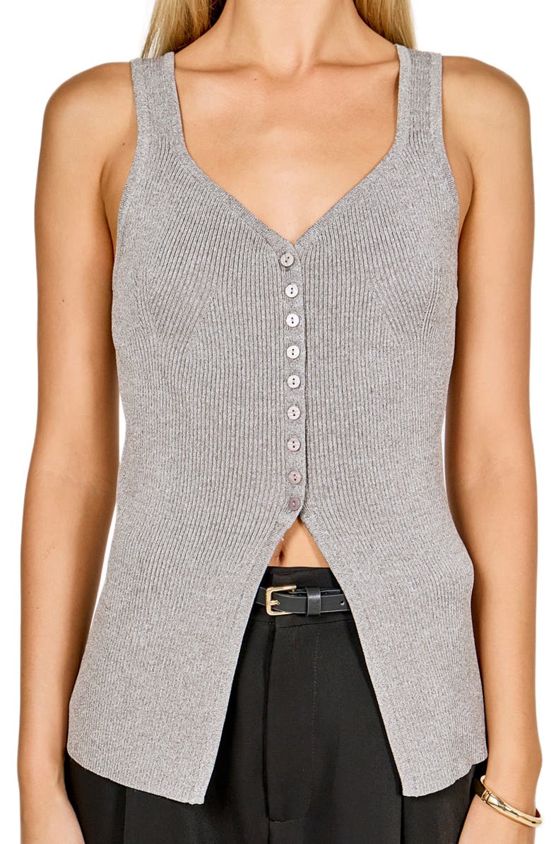 Endless Rose Knit Tank, Alternate, color, Heather Grey