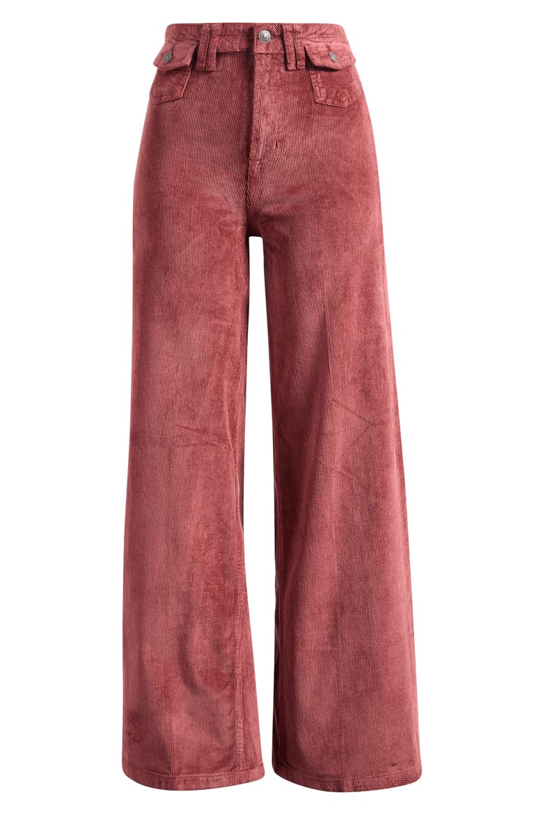 Kellee High Waist Wide Leg Corduroy Palazzo Pants, Alternate, color, BRICK WALL