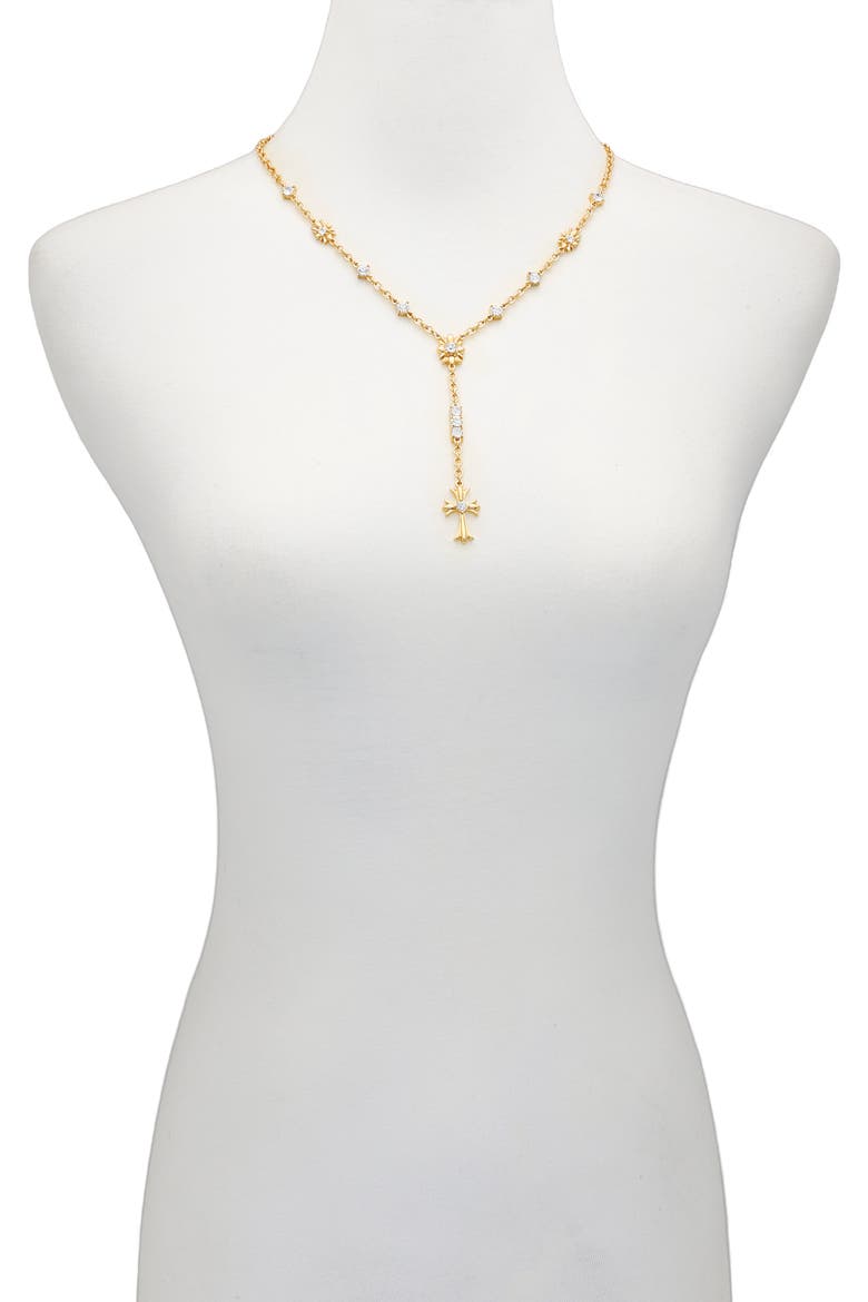 Y Necklace, Alternate, color, Gold
