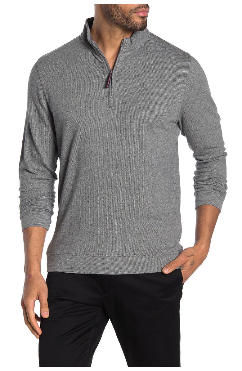 TailorByrd Twill Knit Quarter Zip Sweater, Main, color,