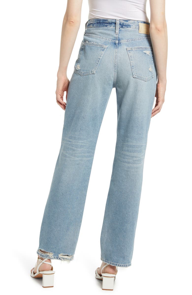 AG Clove Ripped Straight Leg Jeans, Alternate, color, 21 Years Perfor