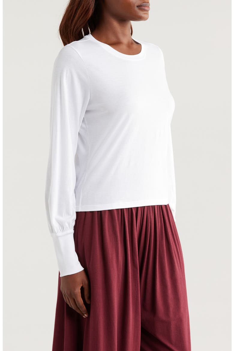 Organic Pima Cotton Lounge T-Shirt, Alternate, color, SINCERE WHITE