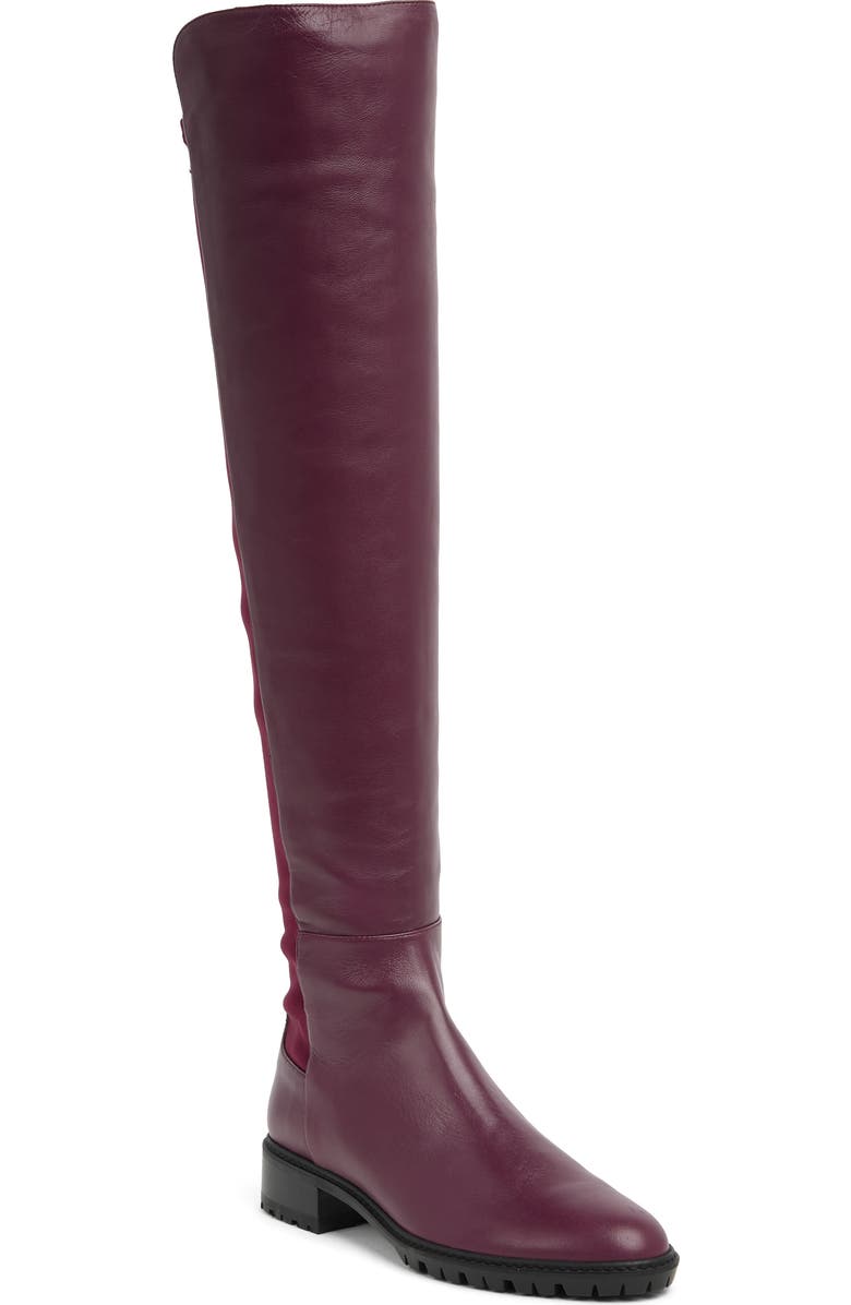 Stuart Weitzman City Over-the-Knee Boot, Main, color, Cranberry