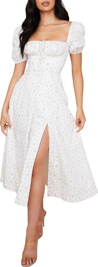 HOUSE OF CB Tallulah Puff Sleeve Midi Dress | Nordstrom