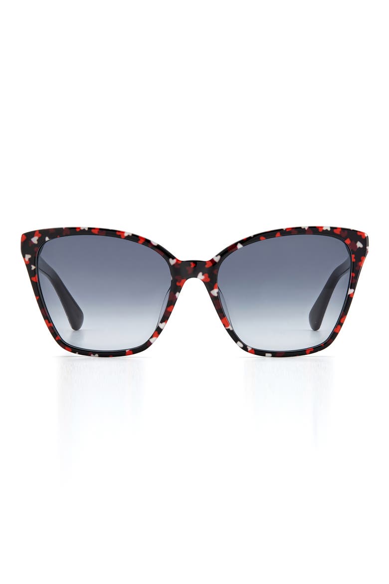 amiyah 56mm gradient cat eye sunglasses, Main, color, BLACK MULTICOLOR